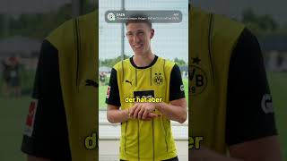 Wer ist der schönste Spieler beim BVB 😍  DAZN Highlights [upl. by Ianahs]