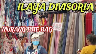 MGA MURANG TOTE BAG BEDSHEET CURTAIN SA YLAYA STREET DIVISORIAbag bedsheet [upl. by Neddie559]