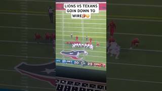 LIONS KICKER BARELY MAKES GAME TYING FG VS TEXANS🏈😳 shorts nfl heyyshaun [upl. by Chance14]