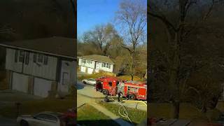 Cutting a Vent Hole with a Chainsaw Firefighter Helmet Cam Exclusive shorts shortsfeed [upl. by Yv4]