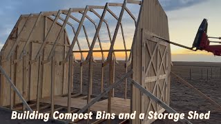 Episode 7 Bulding Compost Bins and a Storage Shed [upl. by Addis780]