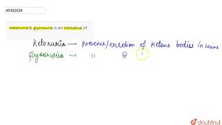 Ketonuria amp glycosuria is an indicative of [upl. by Zea]