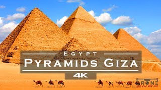 Pyramids  Giza Egypt 🇪🇬 by drone 4K [upl. by Anyahc]