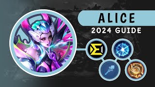 Alice 2024 Guide New Best Build and Emblem Set  Mobile Legends [upl. by Enaej]