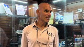 FSU Soccer Brian Pensky talks 11 draw with No 24 Georgia [upl. by Saltzman]