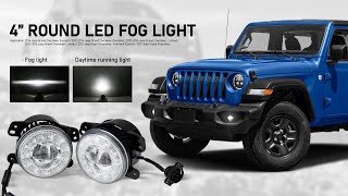 TUFFPLUS：4 INCH ROUND LED FOG LIGHT [upl. by Nanci]