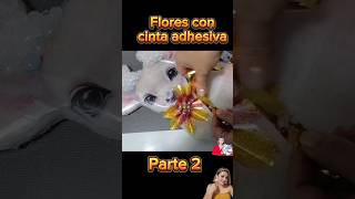 Flores con cinta adhesiva parati navidad diy [upl. by Sweeney]