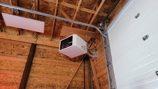 how to keep your shop warm Garage Heater Installation Reznor UDZ seperate combustion air 75000btu [upl. by Knipe745]