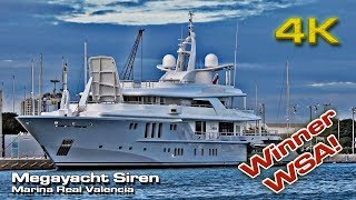 MegaYacht Siren 4K Nobiskrug at Valencia 2018 [upl. by Magan]