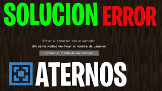 ✅SOLUCION PORQUE NO ME PUEDO ❌UNIR A MI SERVIDOR DE ATERNOS MINECRAFT ⭐ [upl. by Divod]