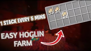 Minecraft 118  How to make a Quick amp Easy Hoglin Farm [upl. by Goat]