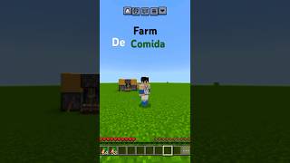 COMO FAZER UMA FARM DE COMIDA EFICIENTE NO MINECRAFT PE minecraft minecraftpe minecraftbedrock [upl. by Duky]