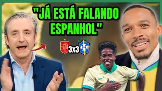 PAI DO ENDRICK É APLAUDIDO EM PROGRAMA ESPANHOL quotESPERAMOS VOCÊS NO BERNABÉUquot [upl. by Christina259]