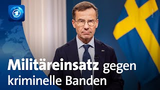 Schweden plant Militäreinsatz gegen Bandengewalt [upl. by Madison834]