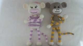 Amigurumi  Örgü Oyuncak Perde Tutucu Yapımı 2 Crochet Amigurumi Curtain Holder Monkey 2 [upl. by Artair]