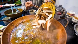 Chinese Food  YELLOW BEEF Hot Pot and Hot CHILI OIL RECIPE  Yunnan China Day 3 [upl. by Annis322]