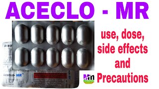 ACECLO MR TABLET  Aceclo MR Tablet uses Hindi  Aceclofenac Paracetamol amp Chlorzoxazone tablets [upl. by Kolodgie]