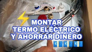 Instalar TERMO ELÉCTRICO Mezclador termostático y reloj temporizador para ahorrar dinero en factura [upl. by Ehsiom]