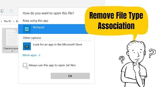 Remove File Type Associations to Default  None Windows 1011 [upl. by Etnaud]