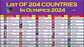 How many Countries in the Olympics  List of 204 Countries [upl. by Neibart]