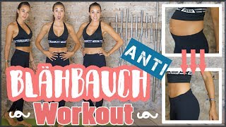 FLACHER BAUCH Workout  Blähbauch bekämpfen mit SOFORT EFFEKT  Bauch weg Tipps [upl. by Dolloff]