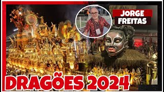 DRAGÕES DA REAL 2024 VICECAMPEÃ Participação JORGE FREITAS carnaval2024 dragoesdareal [upl. by Adnauqaj]