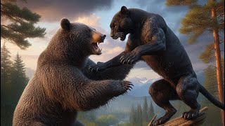 Wild Confrontations Black Bear vs Black Panther Lion vs Rhino and More [upl. by Nitas621]