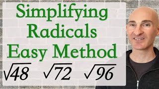 Simplifying Radicals Easy Method [upl. by Spancake]