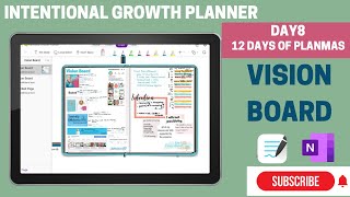 Why amp How Vision Boards Work in the Intentional Growth Planner OneNoteGoodnotes Day 8 of Planmas [upl. by Clarkson]