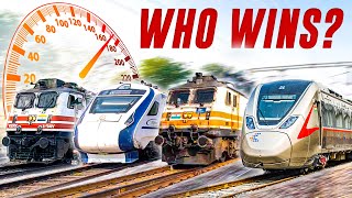 Fastest Train of India Battle  Gatimaan vs Vande Bharat vs Shatabdi vs Namo Bharat [upl. by Ahsenrad478]