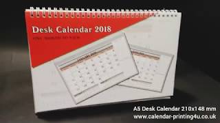 A5 Desk Calendar for year 2019 [upl. by Moselle]