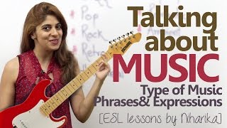 English conversation about Music – Type of Music Phrases amp Expressions  Free English Lesson [upl. by Costin60]