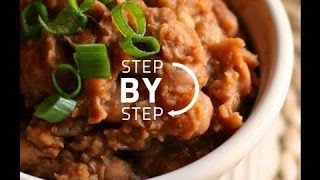 Refried Beans Recipe Recipe for Refried Beans How to Make Refried Beans [upl. by Retse]