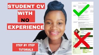 How to write a good CV Stepby Step with no work experience Examples Included [upl. by Eelyk]