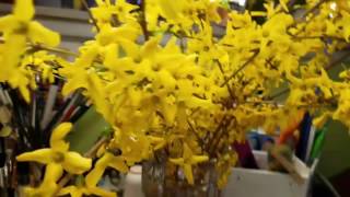 Loose Painting Forsythia In Watercolor [upl. by Enerak]