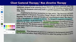 Client Centered Therapy Psychotherapies Urdu Hindi wellnessbyfarah psychologylectures [upl. by Megdal996]