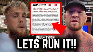 Jake Paul Responds To Conor McGregor OFFER After Mike Tyson [upl. by Sida968]