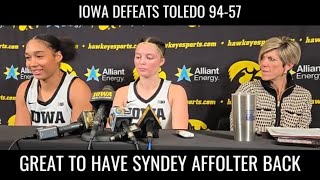 Syndey Affolter Back In Iowas Lineup hawkeyes [upl. by Eizeerb]