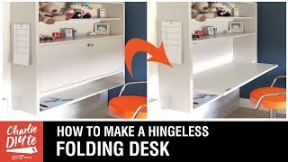 How to Make a Folding Desk  With No Hinges [upl. by Yessak25]