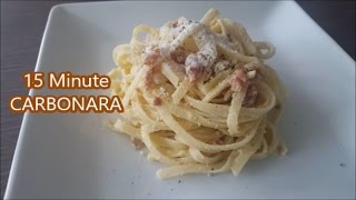 15 minute Carbonara 3 ingredients [upl. by Dael353]