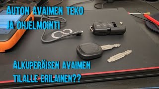 Alkuperäisen avaimen tilalle erilainen versio Avaimen teko ja ohjelmointi DaewooChevrolet Lacetti [upl. by Zavras]