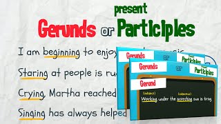 Gerunds and Present Participles  EasyTeaching [upl. by Ethelstan484]