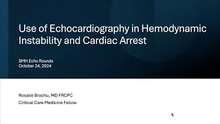 Use of echocardiography in hemodynamics instability and cardiac arrest [upl. by Purdy994]