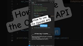 How to use the OpenAI API in Python coding python openai ai [upl. by Namlas445]