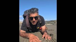 Crazy bat ball smashing in New Zealand bethells Beach cricket [upl. by Kanter]