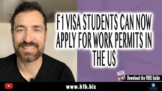 F1 Visa students can now apply for work permits in the US California Lawyer [upl. by Orteip426]