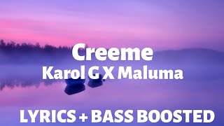 Karol G Maluma  Creeme  Lyrics  letra  Bass Boosted  English Version  English Lyrics [upl. by Ilarin]