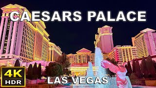 4K HDR Caesars Palace Las Vegas Walking Tour  February 2024 [upl. by Mady]