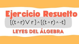 EJERCICIO RESUELTO I Leyes del Álgebra l Profesor Edwin [upl. by Agueda]