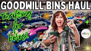 Be On The Lookout For These Brands  Mega GOODWILL OUTLET BINS Thrift HAUL TO RESELL on Ebay [upl. by Iren230]